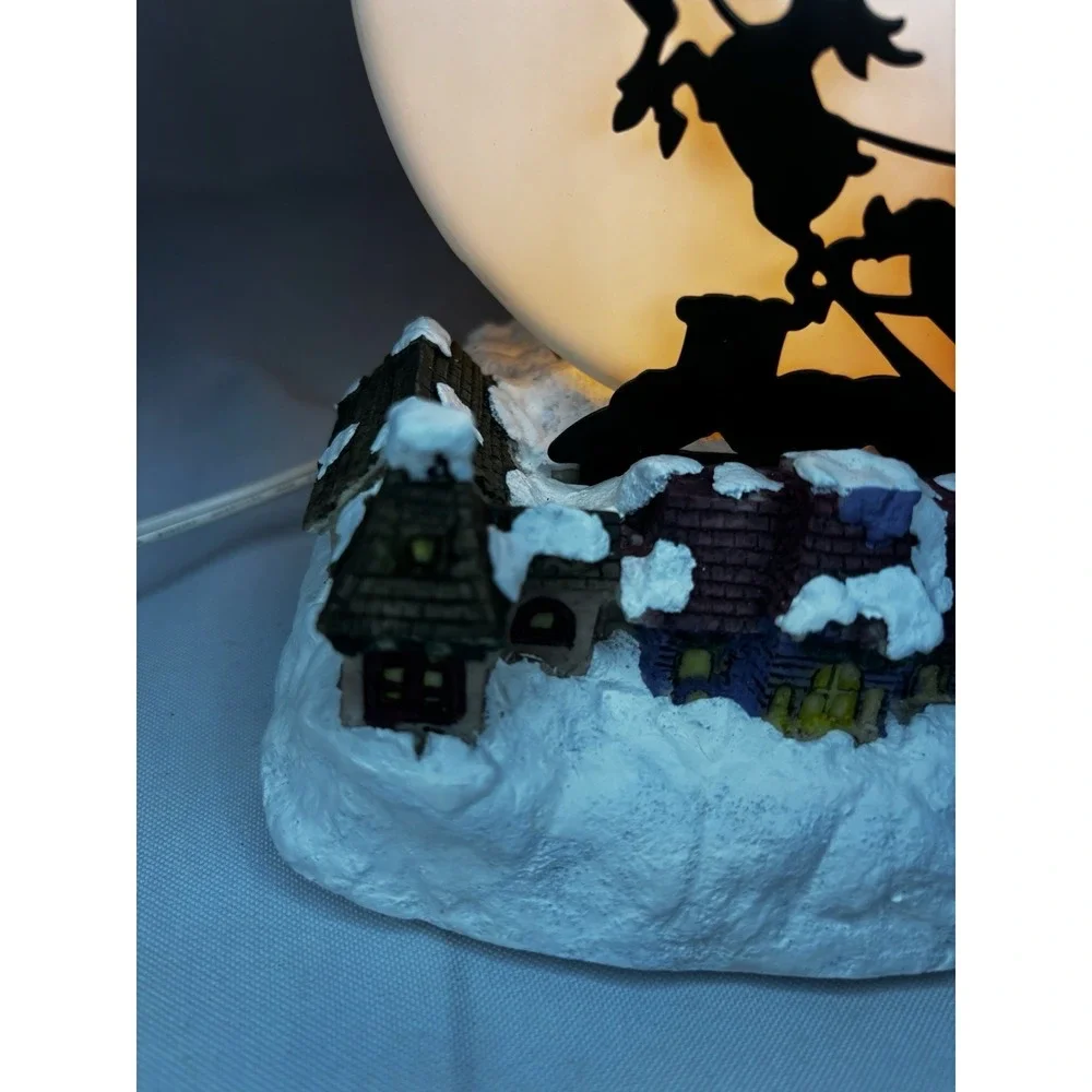Vintage Shadowcaster Night Light Gift Innovations Santa w/ Moon Christmas